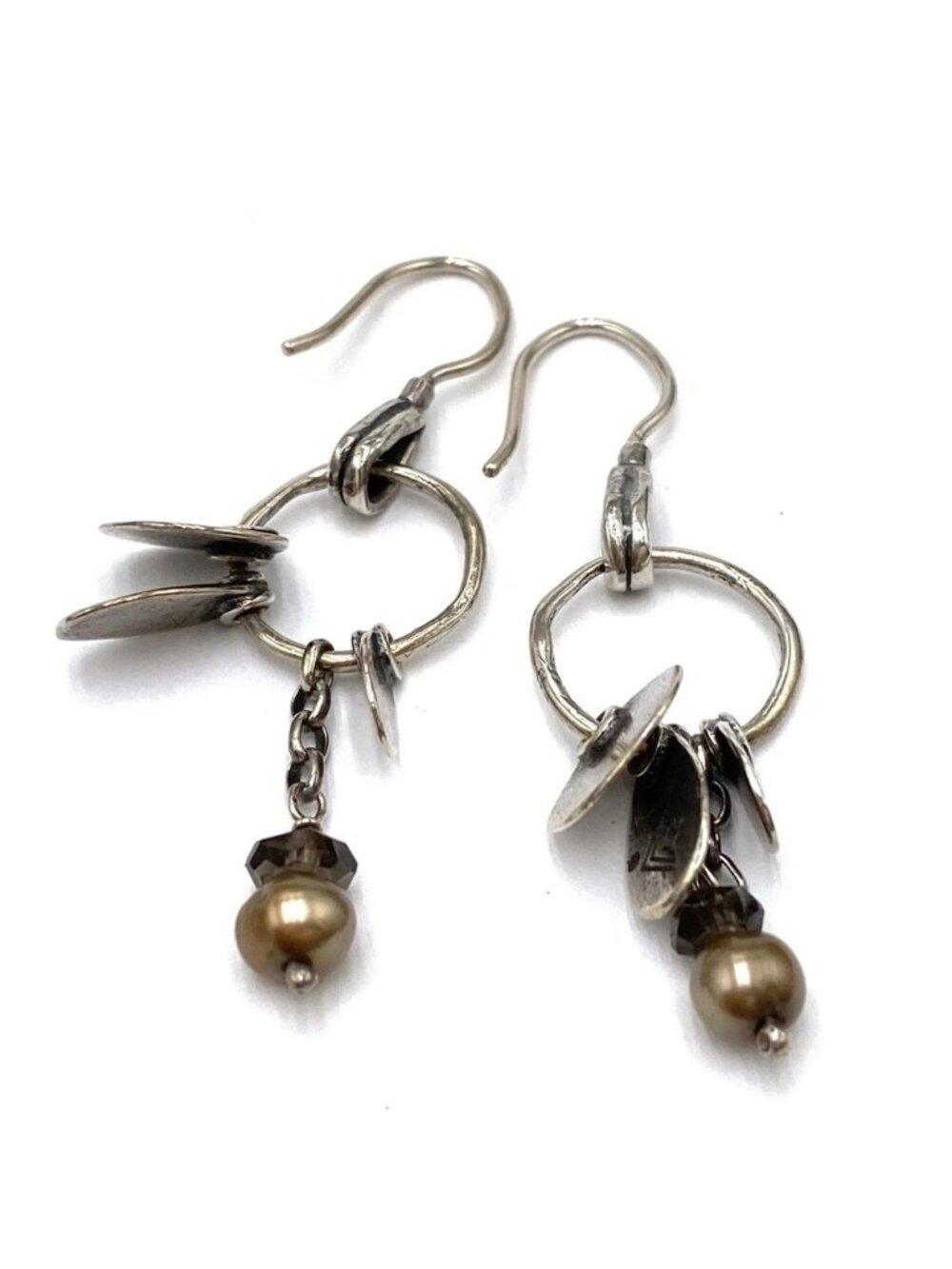 Silpada 925 Sterling Silver Retired Freshwater Pearls Earrings W1550